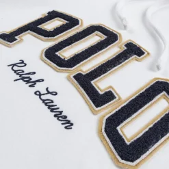 Hoodies*Polo Ralph Lauren Logo Fleece Hoodie White