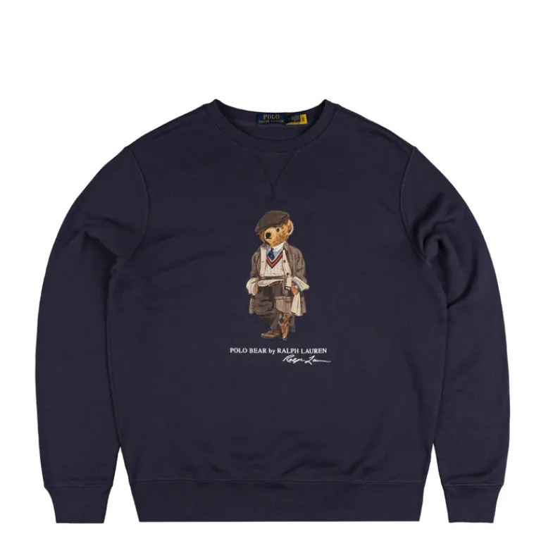 Crewnecks*Polo Ralph Lauren Polo Bear Fleece Pullover Faded Blue