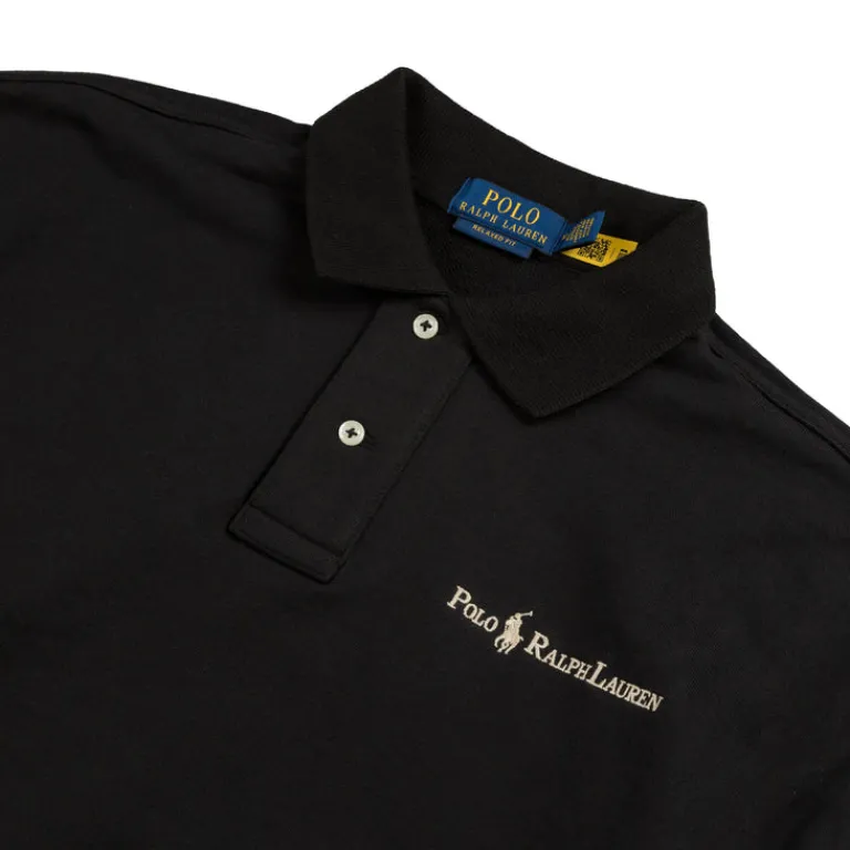 Crewnecks*Polo Ralph Lauren Relaxed Fit Logo Collared Sweatshirt Polo Black