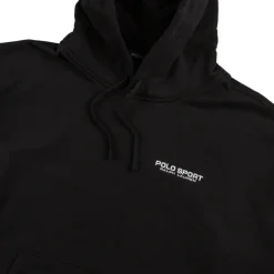 Hoodies*Polo Ralph Lauren Relaxed Fit Polo Sport Fleece Hoodie Polo Black / White