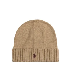 Beanies*Polo Ralph Lauren Signature Pony Wool Beanie Camel Melange