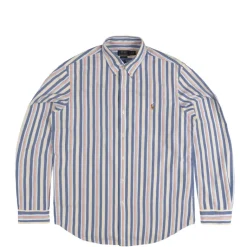 Hemden*Polo Ralph Lauren Custom Fit Striped Oxford Shirt Blue / White Multi