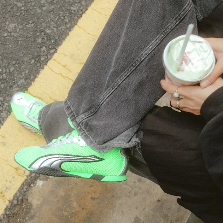 Leder Sneaker*Puma H-Street OG Fizzy Green / Puma Silver
