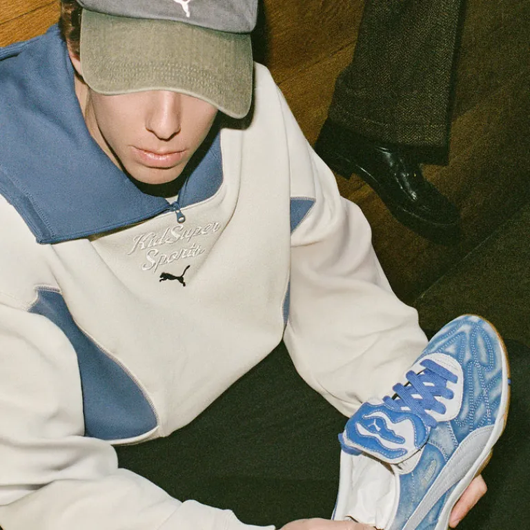 Leder Sneaker|Terrace Casual Sneaker*Puma x Kidsuper King Indoor Dart Blue / Gray Fog