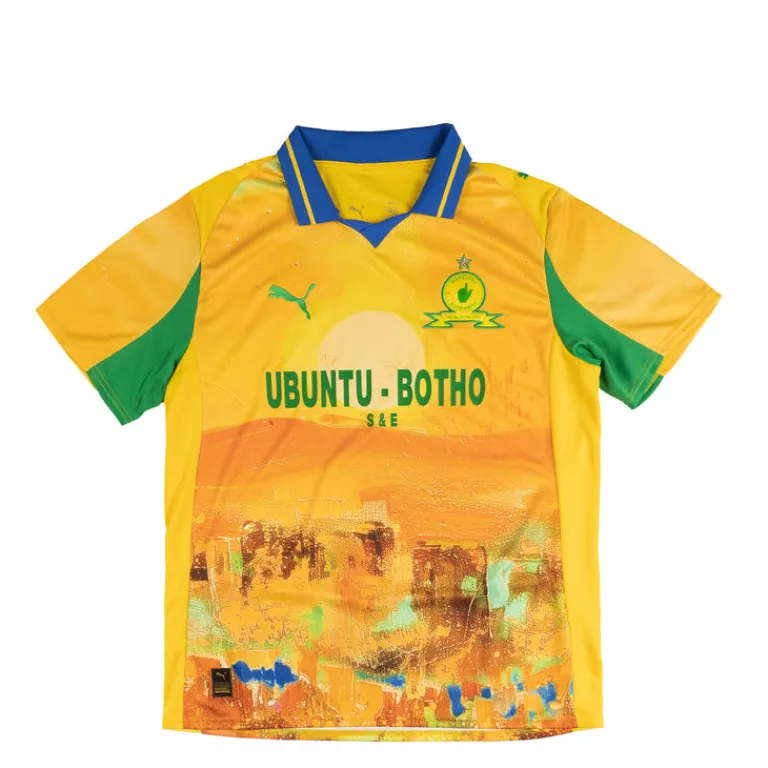 T-Shirts*Puma x KidSuper Studios Mamelodi Sundowns FC Jersey Replica Pelé Yellow / Fast Green