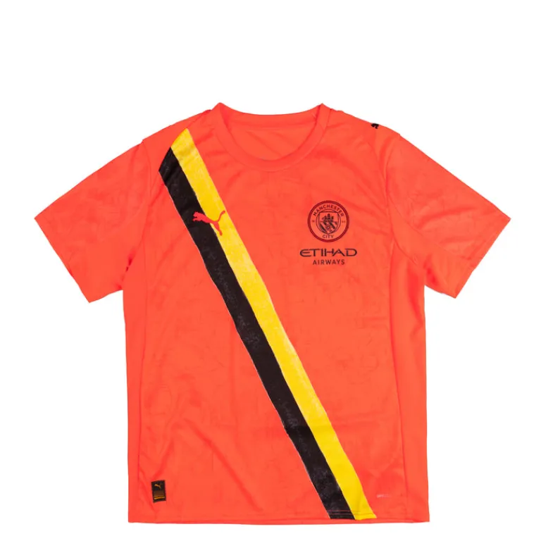 T-Shirts*Puma x KidSuper Studios Manchester City FC Jersey Replica Neon Sun / Puma Black