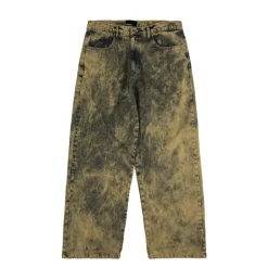 Hosen*Rassvet Acid Wash Baggy Denim Pants Green