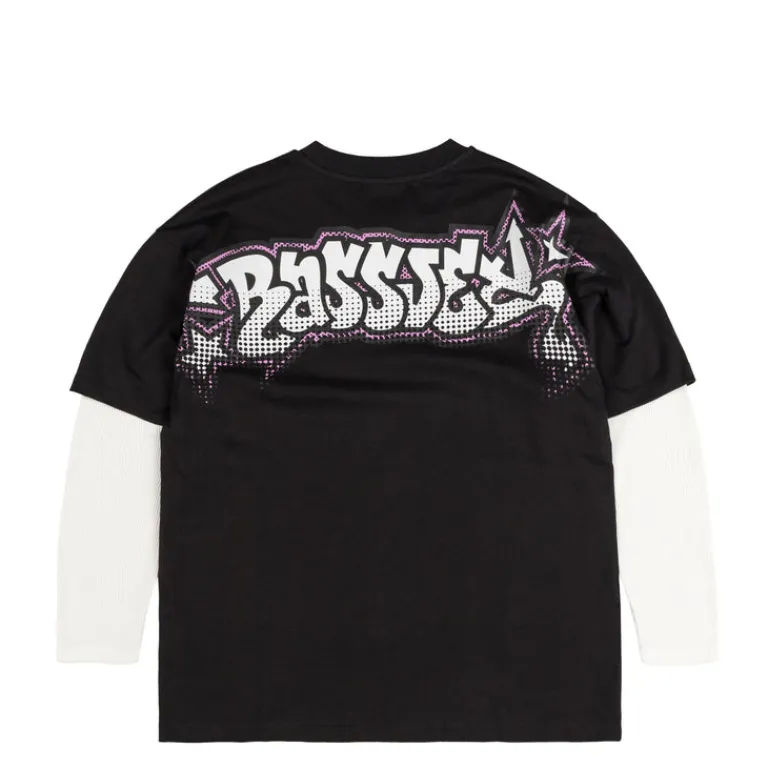 T-Shirts*Rassvet Buff Double Sleeve Knit Black