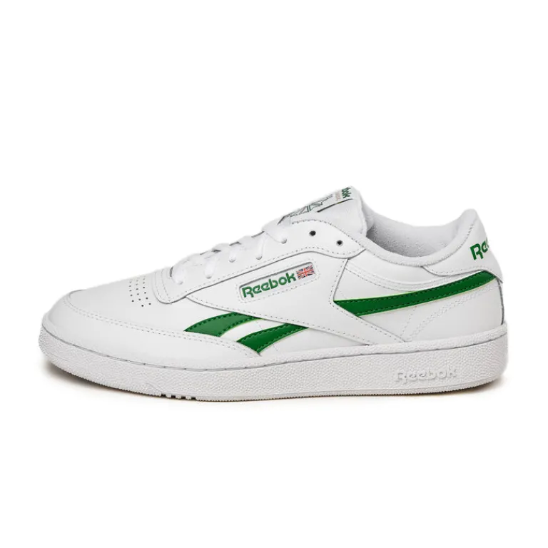 Leder Sneaker|Weiße Sneaker*Reebok Club C Revenge Footwear White / Glen Green / Footwear White