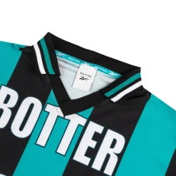 T-Shirts*Reebok x Botter Reverse Soccer Tee Striped Navy / Aqua