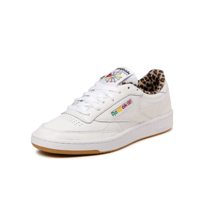 Leder Sneaker|Weiße Sneaker*Reebok x Wacko Maria Club C 85 Vintage Footwear White / Leopard / Gum