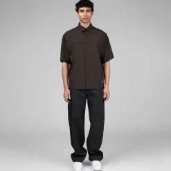 Hemden*ROA Dot Air Shirt Dark Brown