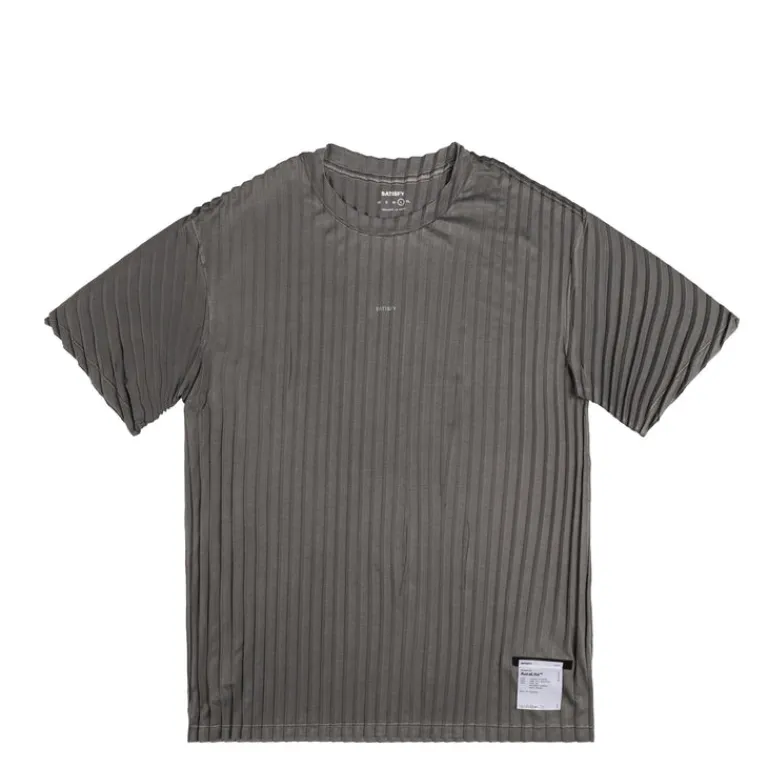 Running|T-Shirts*Satisfy AuraLite Pleated T-Shirt Mineral Graphite