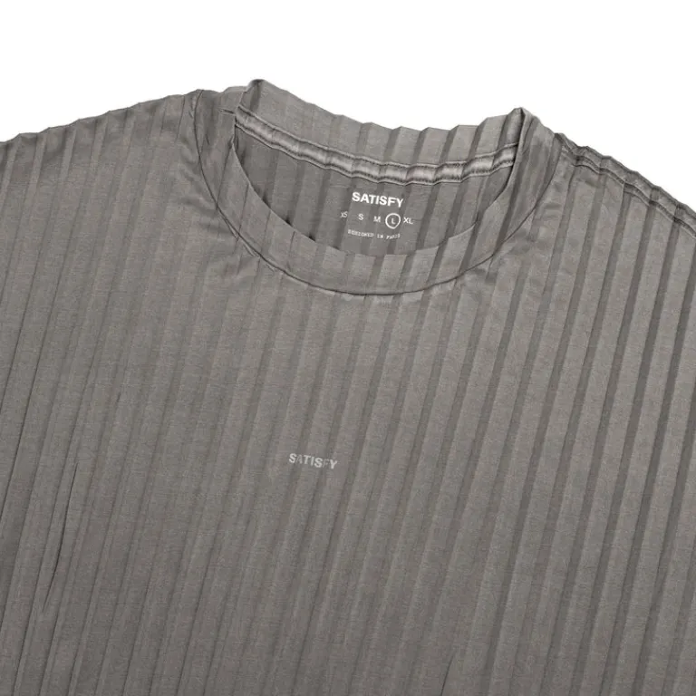 Running|T-Shirts*Satisfy AuraLite Pleated T-Shirt Mineral Graphite