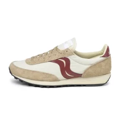 Leder Sneaker|Retro Runner*Saucony Trainer 80 Beige / Burgundy