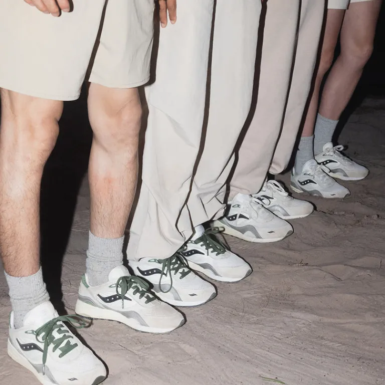Leder Sneaker|Retro Runner*Saucony x Asphaltgold Shadow 6000 White / Light Grey