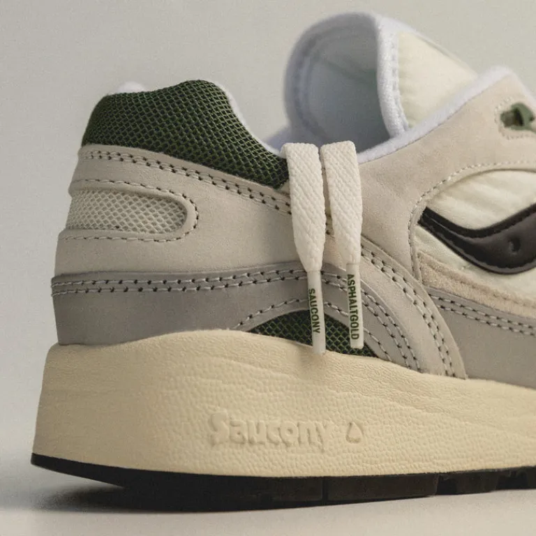 Leder Sneaker|Retro Runner*Saucony x Asphaltgold Shadow 6000 White / Light Grey