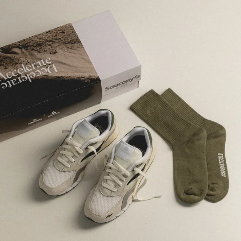 Leder Sneaker|Retro Runner*Saucony x Asphaltgold Shadow 6000 White / Light Grey
