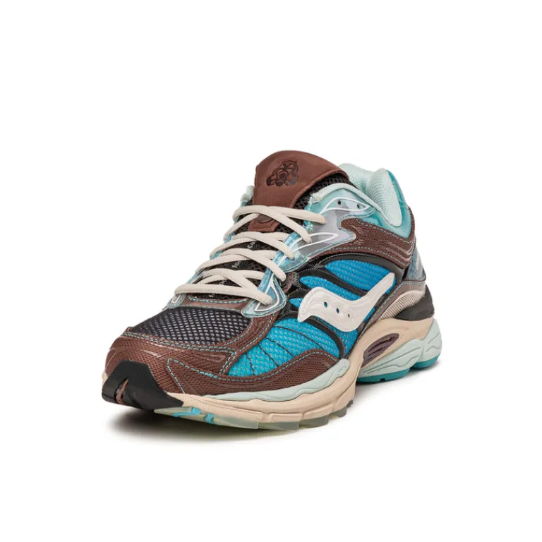 Vegane Sneaker|Retro Runner*Saucony x Footpatrol Pro Grid Omni 9 Blue / Brown