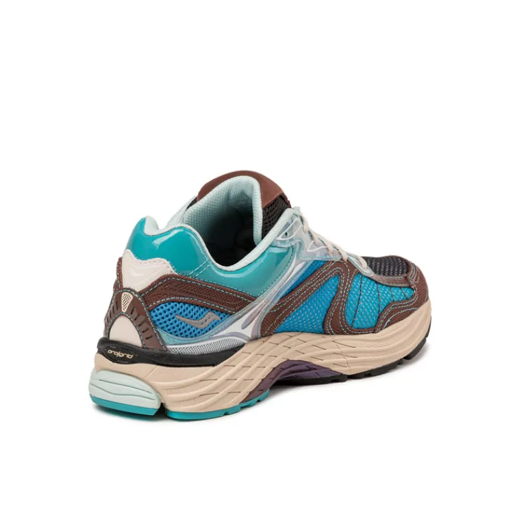 Vegane Sneaker|Retro Runner*Saucony x Footpatrol Pro Grid Omni 9 Blue / Brown