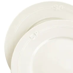 Geschirr*Service Projects Métier SP Embossed Lunch Plate (Set of 2) White