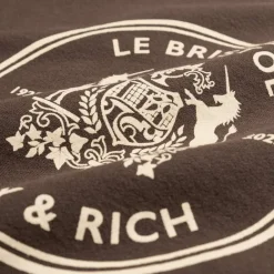 Crewnecks*Sporty & Rich Bristol Crest 100th Crewneck Chocolate Cream