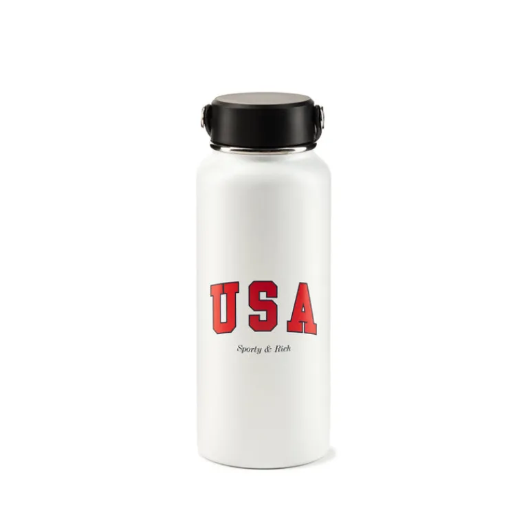 Trinkflaschen*Sporty & Rich USA Bottle White / Sports Red / Navy