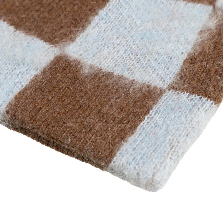 Beanies*Stockholm Surfboard Club Gas Reversible Beanie Blue / Brown / Check
