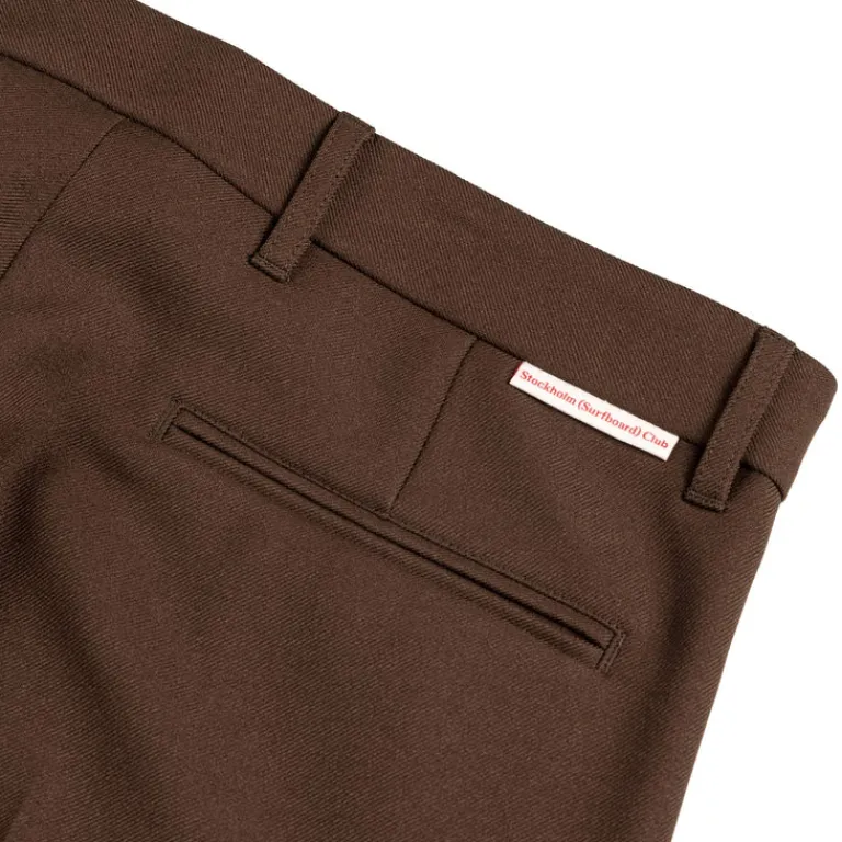 Hosen*Stockholm Surfboard Club Sune Tailored Trousers Brown