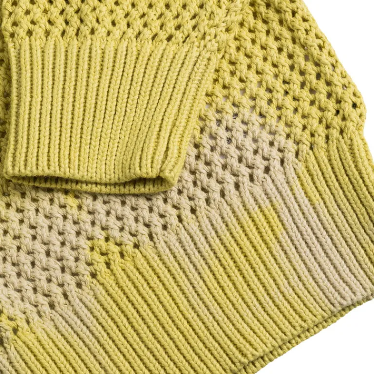 Knitwear*Stussy Pigment Dyed Loose Gauge Sweater Tie Dye Yellow