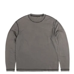 T-Shirts*Sunflower Contrast Long Sleeve Tee Washed Black