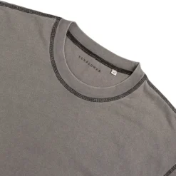 T-Shirts*Sunflower Contrast Long Sleeve Tee Washed Black