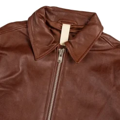 Jacken*Sunflower Short Leather Jacket Cognac