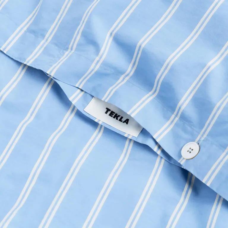 Schlafzimmer*Tekla Duvet Cover Island Blue Stripes