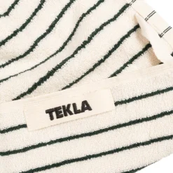 Badezimmer*Tekla Washcloth Racing Green Stripes