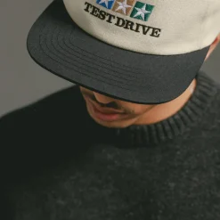 Caps & Bucket Hats*Test Drive Canvas Logo Hat Off White / Black