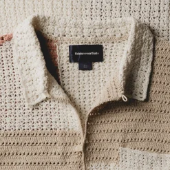 Hemden*thisisneverthat Block Crochet Knit Shirt Ivory