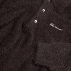 Crewnecks*thisisneverthat SCT-Logo Shaggy Knit Polo Brown