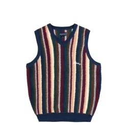 Knitwear*thisisneverthat Striped Knit Vest Navy