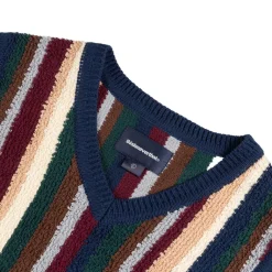 Knitwear*thisisneverthat Striped Knit Vest Navy