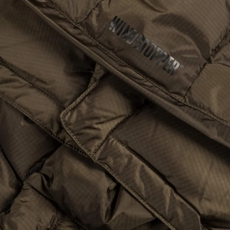 Jacken*thisisneverthat *Gore-Tex Windstopper* Down Puffer Jacket Olive Brown