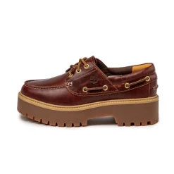 Leder Sneaker|Plateau Sneaker*Timberland Stone Street Boat Shoe W Burgundy