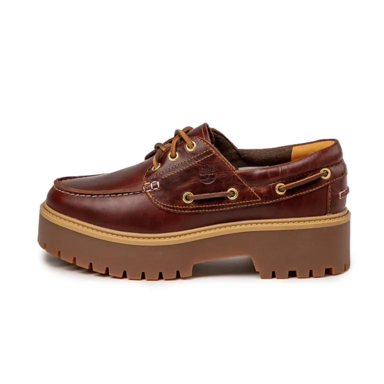 Leder Sneaker|Plateau Sneaker*Timberland Stone Street Boat Shoe W Burgundy