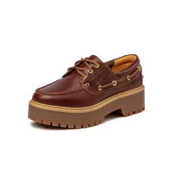 Leder Sneaker|Plateau Sneaker*Timberland Stone Street Boat Shoe W Burgundy