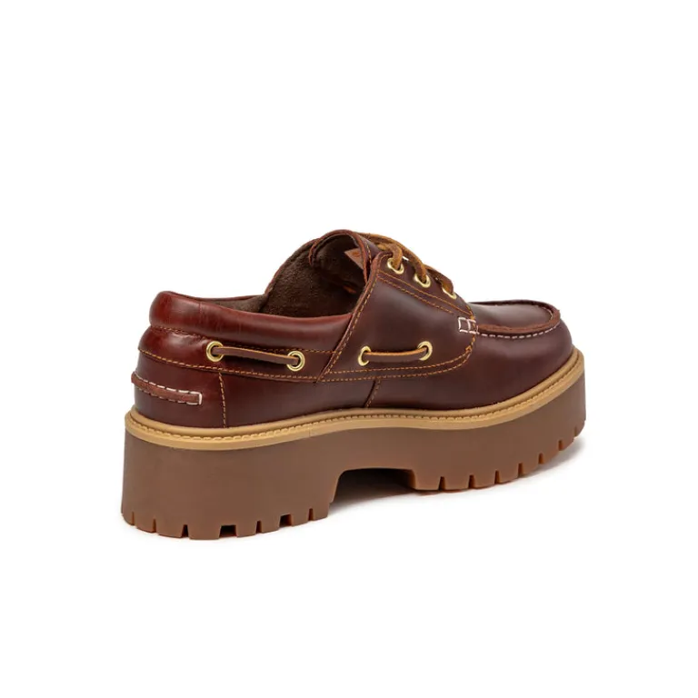 Leder Sneaker|Plateau Sneaker*Timberland Stone Street Boat Shoe W Burgundy