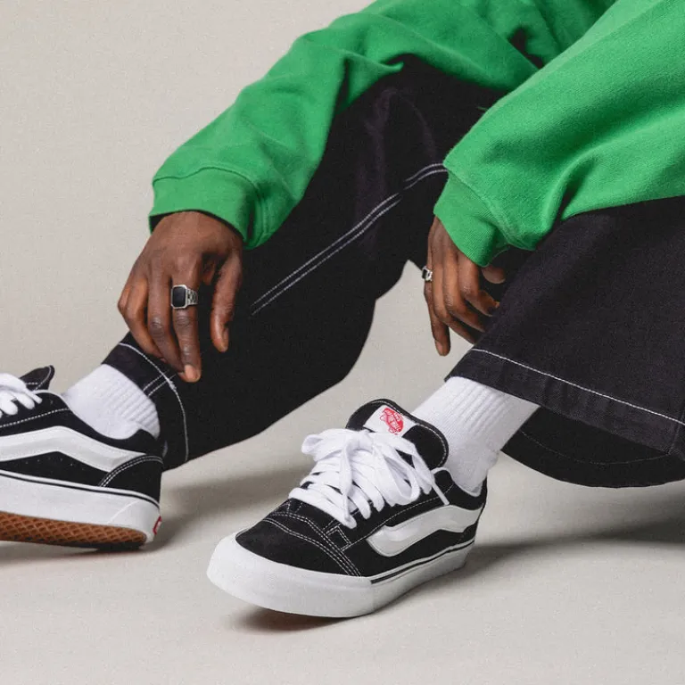 Leder Sneaker|Chunky Sneaker*Vans Knu Skool Black / True White