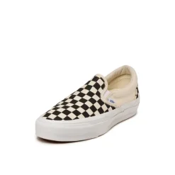 Leder Sneaker|Weiße Sneaker*Vans Premium Slip-On 98 LX Checkerboard / Black / Off White