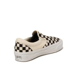Leder Sneaker|Weiße Sneaker*Vans Premium Slip-On 98 LX Checkerboard / Black / Off White