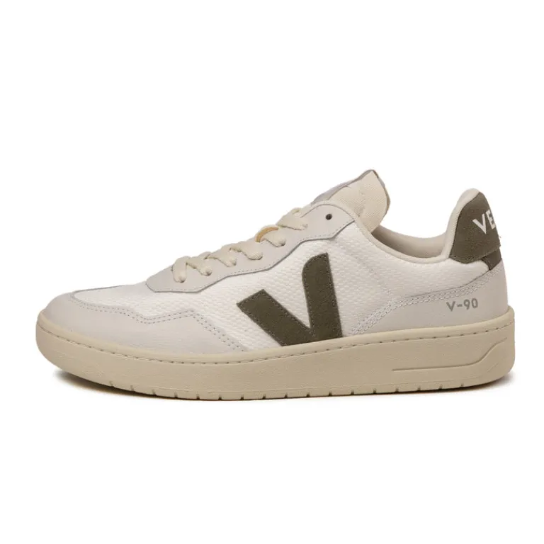 Weiße Sneaker*Veja V-90 B-Mesh White / Khaki