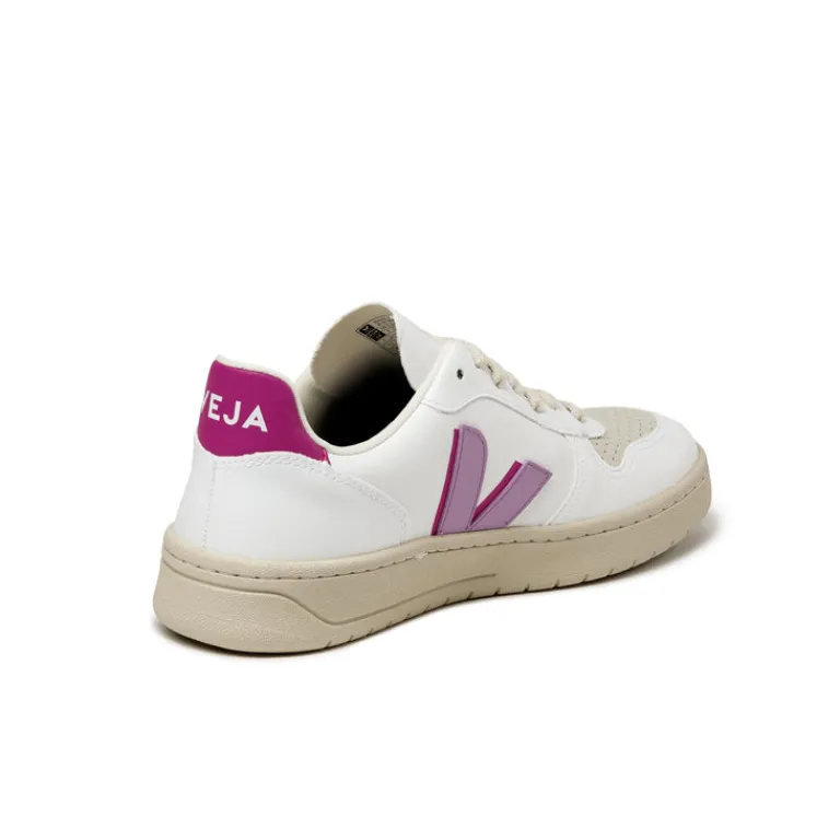 Weiße Sneaker*Veja V-10 CWL W White / Orchid / Ultraviolet